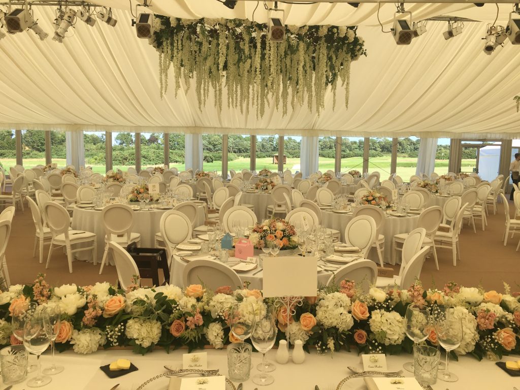 Hire a wedding marquee in scotland from the expers. A large luxury wedding marquee on hire from Field and Lawn