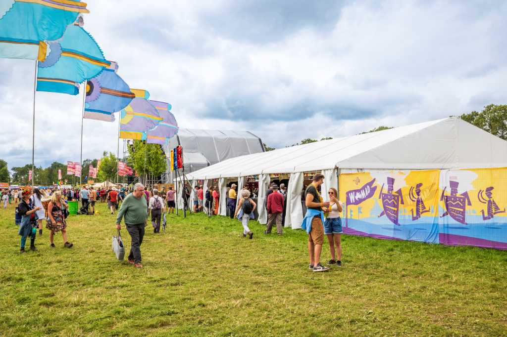 A large marquee at Womad Festival